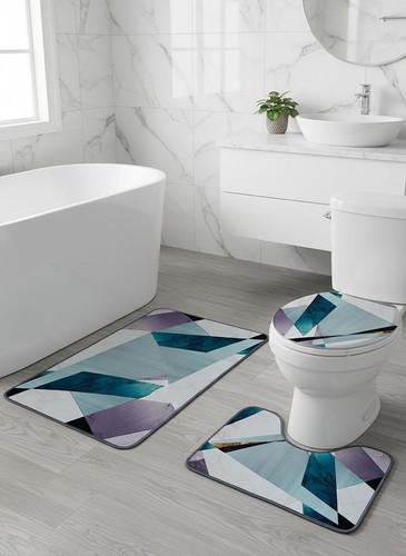 3pcs bathroom mat set non - bathroom,