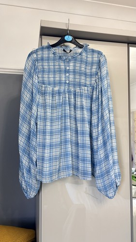 Bnwt checked sheer blouse - checked,