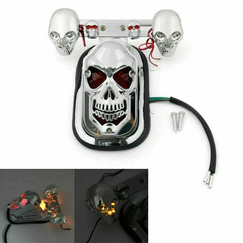Chrome motorcycle skull turn - motorcycle,