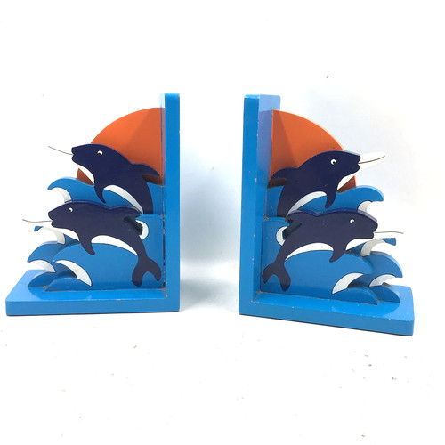 Retro wooden dolphin - retro,