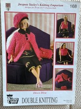 KING COLE KNITTING PATTERN 168 FOR FASHION DOLLS OUTFIT BY JACQUAY YAXLEY IN DK