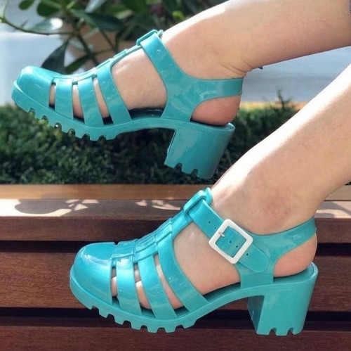 Jelly sandals heel - sandals,