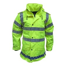 Ex Police Hi Vis 3/4 Length Jacket Grade 2 Used Security Walking Model BGJ4040