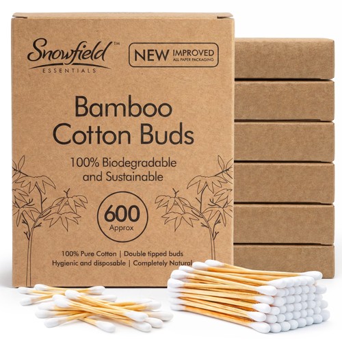 600 bamboo cotton buds - buds, wooden