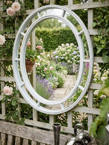Oval shape vintage white - oval,