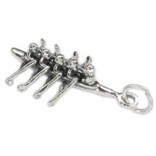 Four rowers and a cox in boat