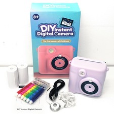 Childrens/Kids DIY Instant Print LCD Digital Camera/Printer: Lilac, New (opened)
