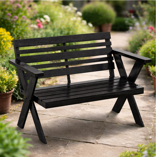 Wooden garden bench outdoor - garden,