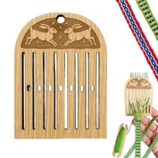 Rigid Heddle Backstrap Loom Kit for Bandweaving Small Wooden Belt Weaving Tools
