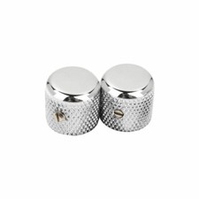 Fender Pure Vintage '52 Telecaster Knurled Control Knobs Set of 2 (Chrome)