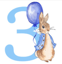 Personalisable Peter Rabbit STICKER DECAL ANY AGE  approx 6" High MATTE VINYL