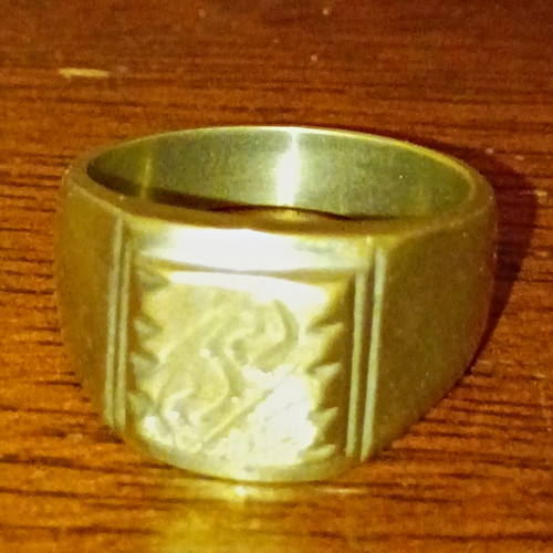 Men gold tone - gold-tone, engraved