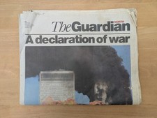 The Guardian Newspaper 9/11 12 September 2001 New York Twin Towers Complete