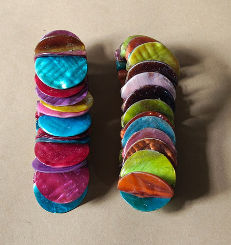 Pair chunky multi colour - colour, dyed