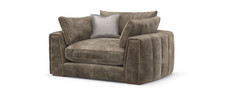 Sofology Emperor Fabric Loveseat Chair in Espresso Mix