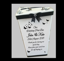 personalised wedding card box/postbox Vinyl Decal/sticker wording no box DIY