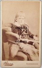 CDV BOY LONG HAIR LITTLE LORD FAUNTLEROY SARONY SCARBOROUGH ANTIQUE PHOTO