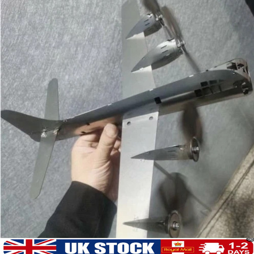 Metal airplane wind spinner - metal,