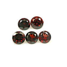 5pcs Natural Garnet Gemstones