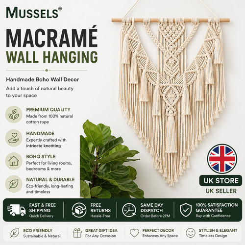 Macrame wall hanging boho chic - macrame,