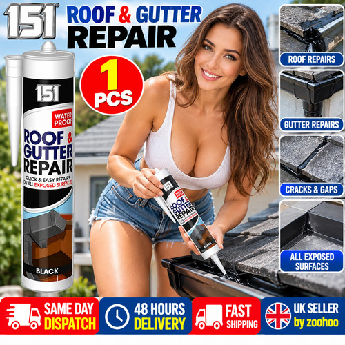 151 black roof gutter repair - &,