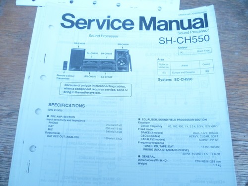 Technics ch550 sound - technics,