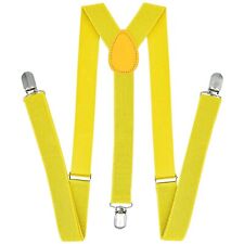 Adjustable Unisex Clip-On Braces Suspenders for Fancy Dress – 31 Colors
