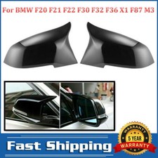 2x Gloss Wing Mirror Cover Cap For BMW F20 F21 F22 F30 F31 F32 F36 X1 E84 F87
