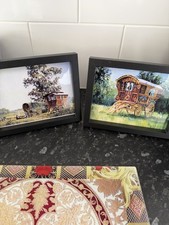 2x A5 Framed Gypsy Waggon Art