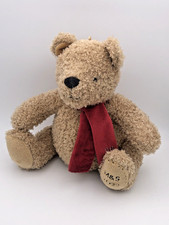 M&S SPENCER BEAR 2022 TEDDY BEAR WITH RED SCARF CUDDLY 26cm PLUSH SOFT TOY TEDDY