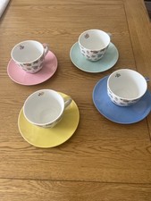  Cath Kidston - Highgate Rose. Set Of 4 cups and saucers. Tea/ coffee new/unused