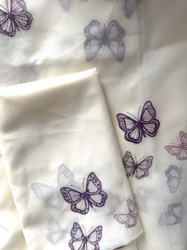 Purple butterfly embroidered - butterfly,