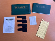 Vintage Pocket Travel Scrabble, Magnetic Board, J W Spears 1988, complete