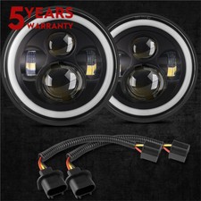 7" Inch LED HEADLIGHT DRL PAIR FOR Land Rover Defender DOT SAE E Approved
