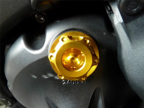 Oil filler cap cnc gold - gold, suzuki