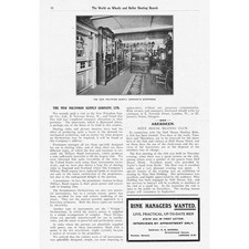 The New Polyphon Supply Co's London Showroom Antique Print 1910