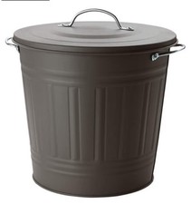 Ikea Knodd Grey Bin With Lid H 13” D 12” New - never used