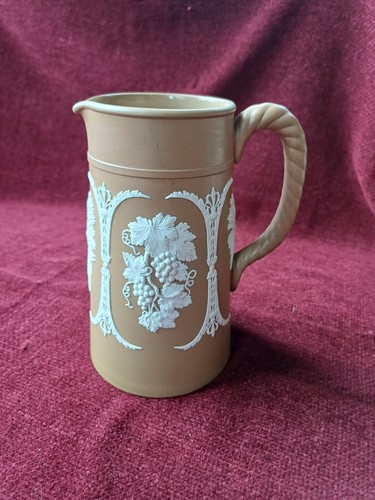 Antique brown jasperware - brown, jug