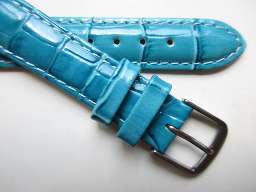 Turquoise blue alligator print - blue,