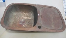 Large Antique Copper Sink Basin Vintage Farmhouse Kitchen Trough Drier Plug 32"W