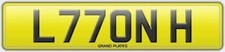 Number plate L77 ONH