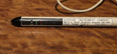 Vintage logic probe type - type, e