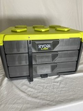Ryobi LINK 3-Drawer Tool Box Stackable Impact Resistant Storage Organizer - NEW