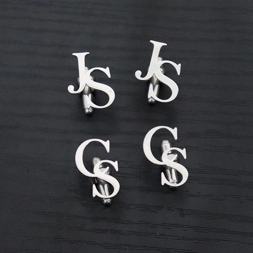 Custom initials cufflinks - custom,