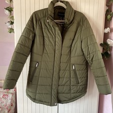 Centigrade QVC Mid Length Lightweight Quilted Coat Khaki Size Large Brand New