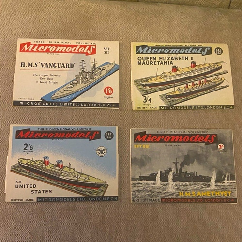 Micromodels vintage paper ship - vintage,