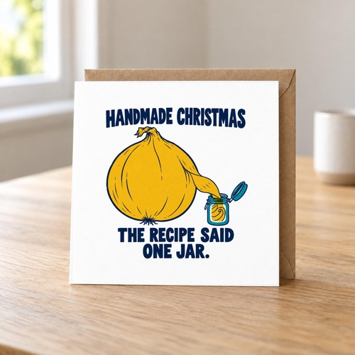 Funny handmade christmas card - funny,