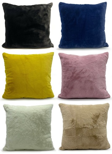 Soft faux fur cushion cover - faux,