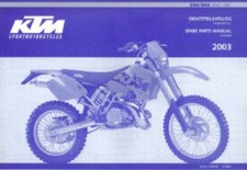 2003 KTM 250 300 MXC EXC Chassis Spare Parts Manual : 320883