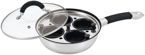 Stainless steel egg poacher - steel,
